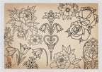 Neo-traditional flowers vol.2 - 100+ custom designs, digital download Procreate/Photoshop Stencils