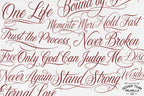 Chicano Lettering kit - Procreate XL | Cholo ( digital download ) Tattoo Fonts design kit