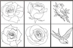 Neo-traditional Stencils vol.2 - custom art, (digital download) 100+ Procreate stamp brushes