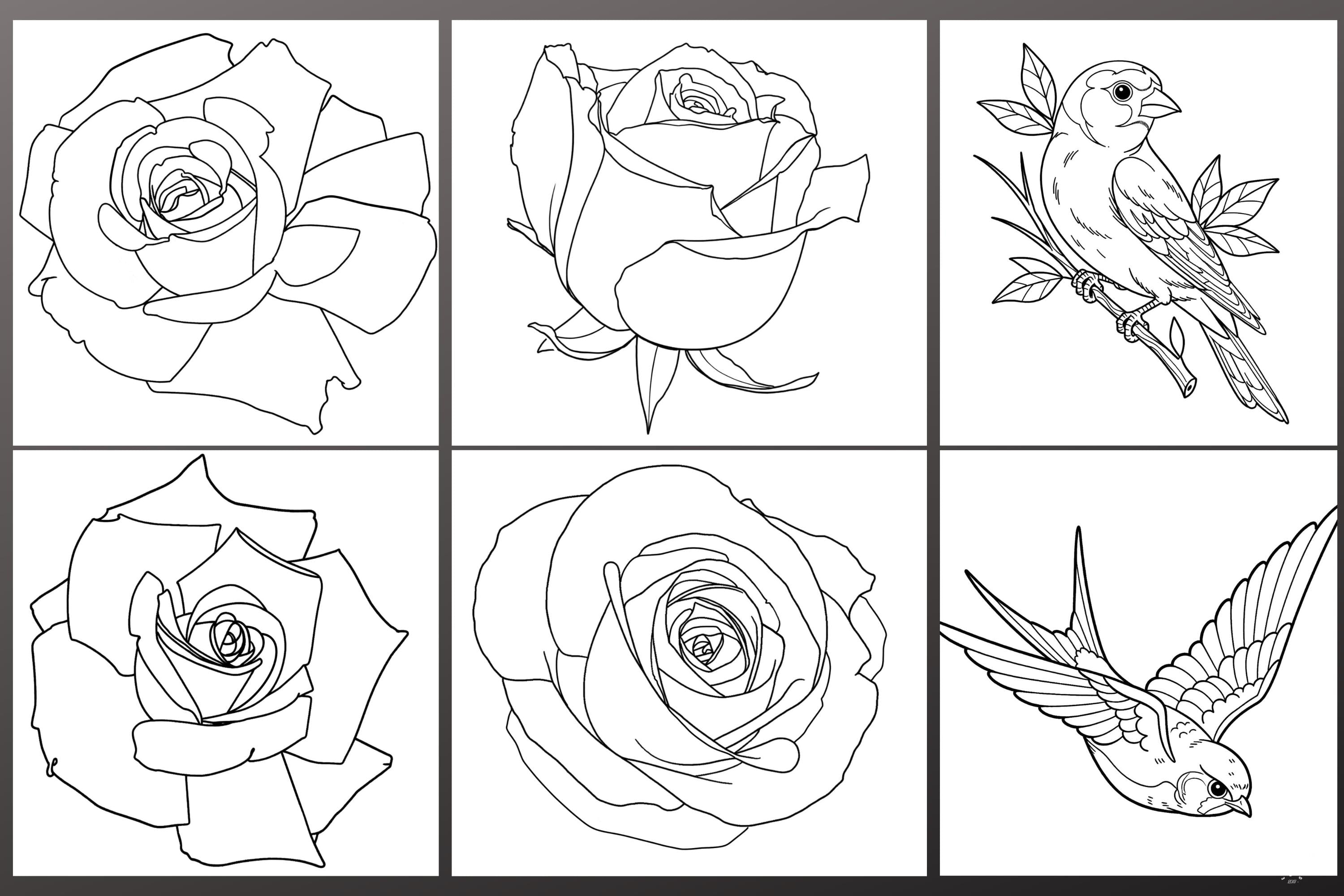 Neo-traditional Stencils vol.2 - custom art, (digital download) 100+ Procreate stamp brushes
