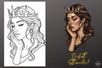 Neo-traditional Stencils vol.2 - custom art, (digital download) 100+ Procreate stamp brushes