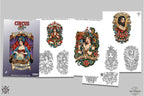 Procreate, png & PDF Tattoo Stamp Brushes, The Circus (100+ Designs) - (Digital Download)