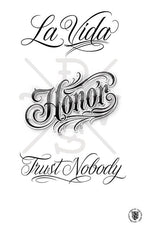 PDF, Chicano vol.1 & vol.2, Tattoo lettering art (Digital Download) e-book 200+ custom designs
