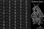 Procreate Tattoo Stamp Brushes, Traditional ladies vol.2 ~ 70 designs