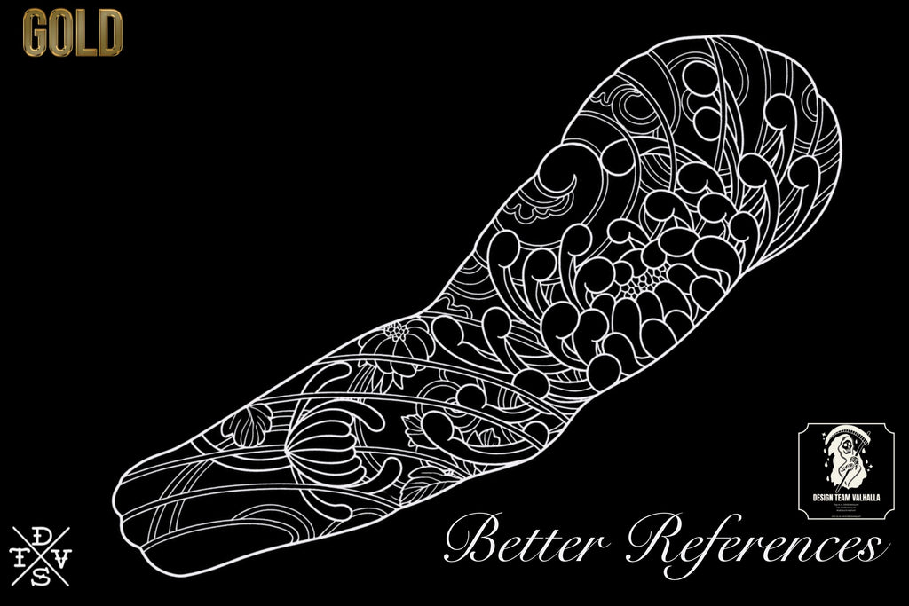 Procreate Japanese Traditional Tattoo Designs (Sleeves, flowers & Chest)