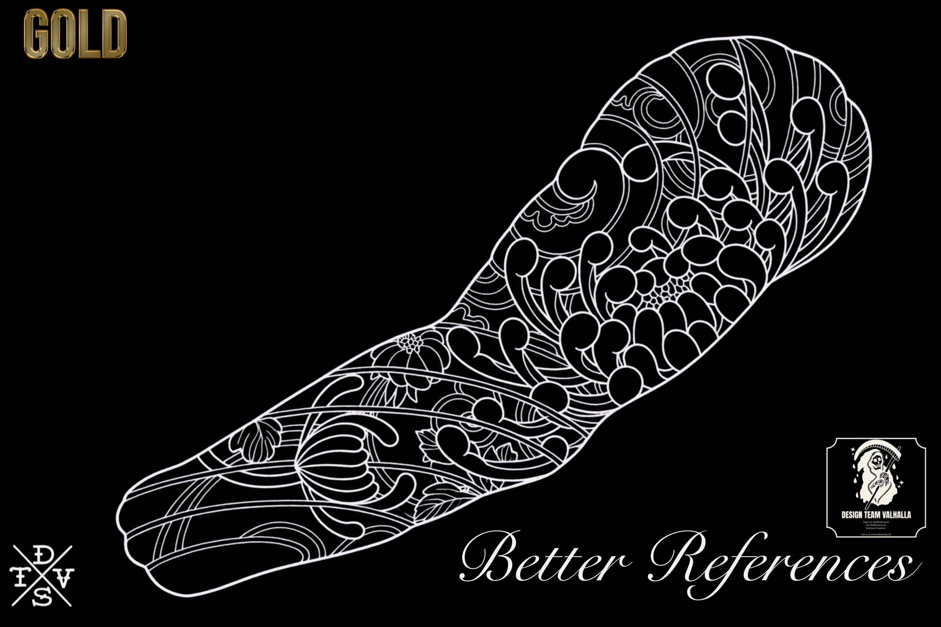 Procreate Japanese Traditional Tattoo Designs (Sleeves, flowers & Chest)