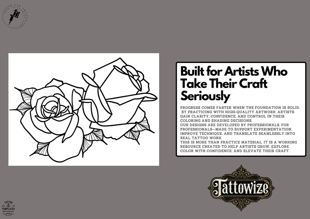 Neo-traditional flowers vol.2 - 100+ custom designs, digital download Procreate/Photoshop Stencils