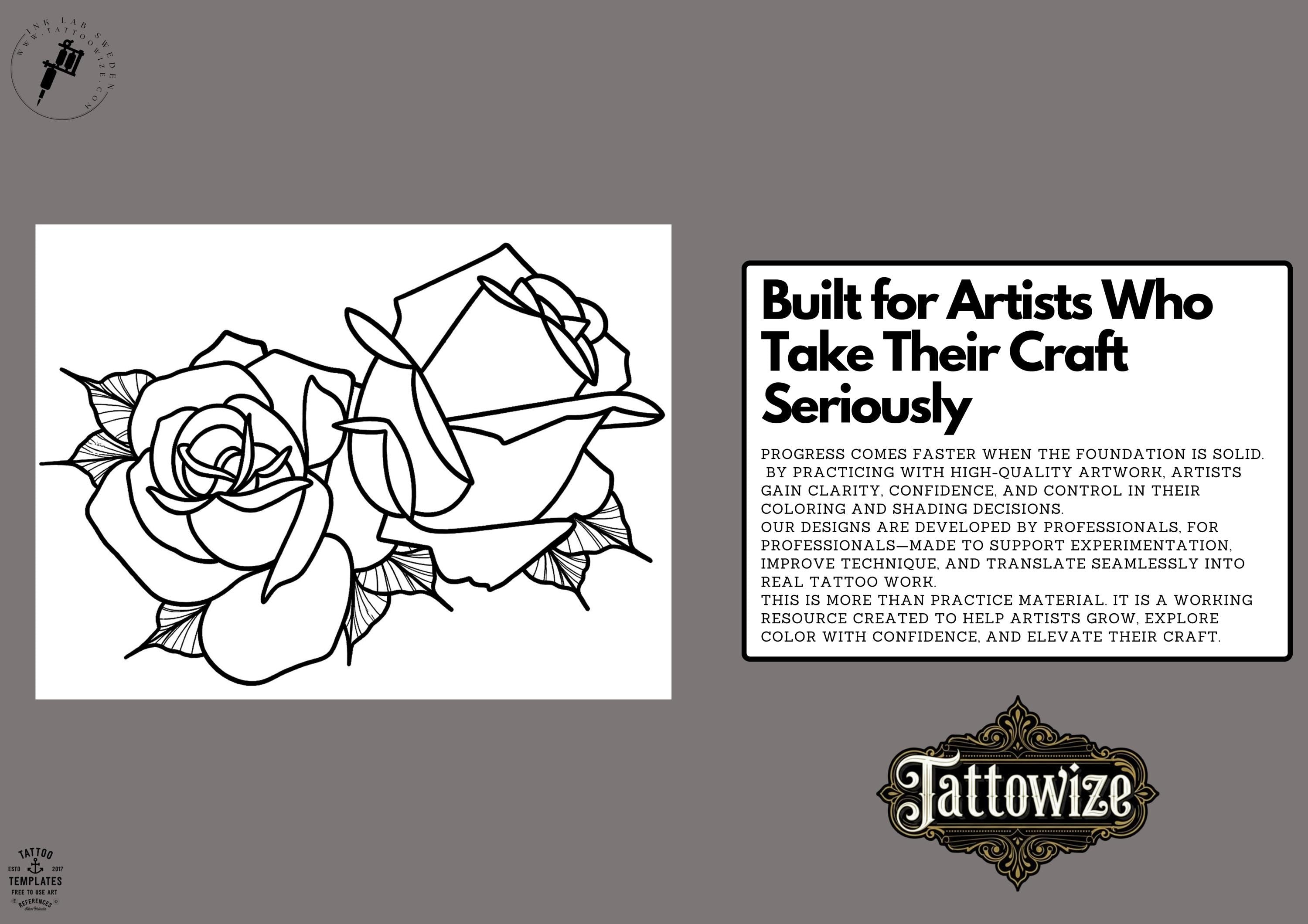 Neo-traditional flowers vol.2 - 100+ custom designs, digital download Procreate/Photoshop Stencils