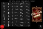 Tattoo Lettering Bundle for Procreate – Chicano Blackletter Fonts, Custom Script Brushes & PNG Lettering Pack