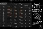 Tattoo Lettering Bundle for Procreate – Chicano Blackletter Fonts, Custom Script Brushes & PNG Lettering Pack