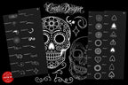 Sugar skulls, Creative bundle for Procreate, Construction kit Día de los Muertos