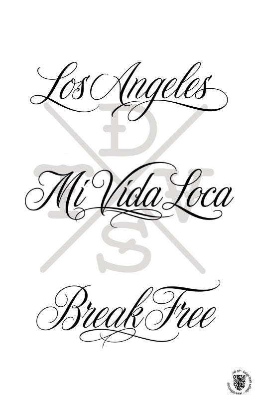 PDF, Chicano vol.1 & vol.2, Tattoo lettering art (Digital Download) e-book 200+ custom designs