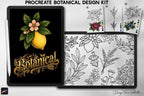 Botanical ~ creative coloring - custom art, digital download for Procreate