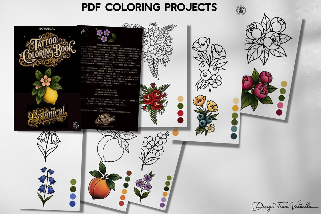 Botanical ~ creative coloring - custom art, digital download for Procreate