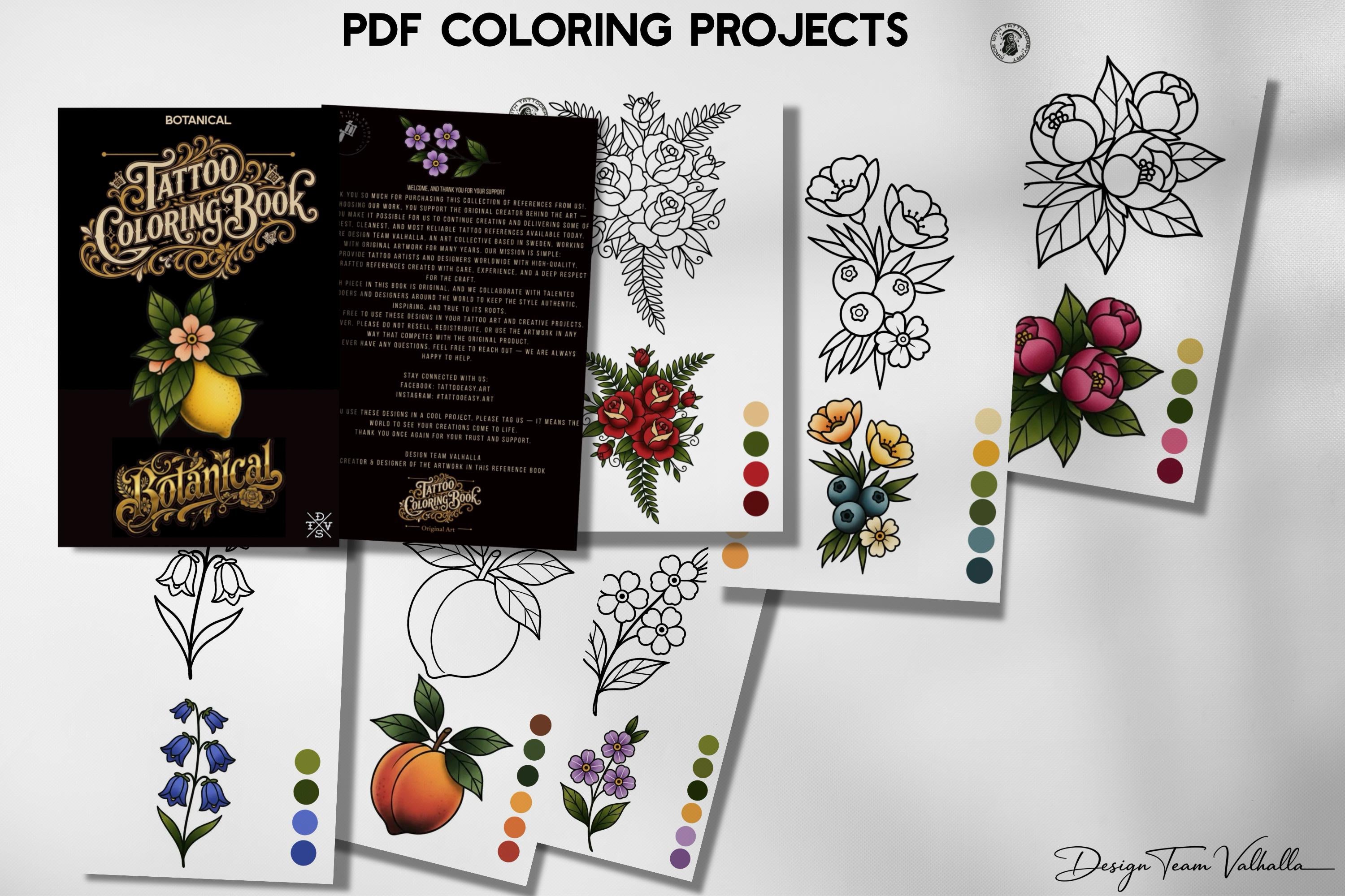 Botanical ~ creative coloring - custom art, digital download for Procreate