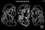 Traditional ladies volume 3, tattoo flash art 85 ladies