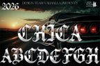 Blackletter Procreate Stamp Brushes | Gothic Tattoo Lettering Design Kit