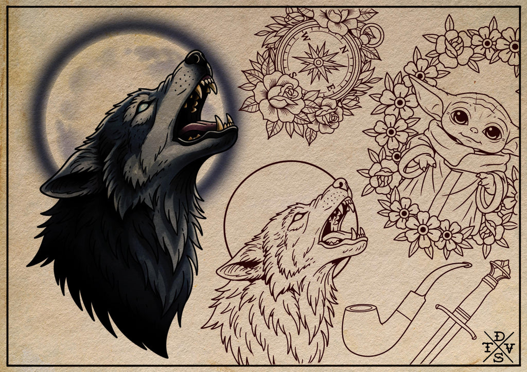 350+ Traditional Tattoo Ideas – Procreate Stamps | Old School