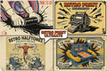 The Retro print kit - 5 Bundles in 1, custom brushes & textures for Procreate