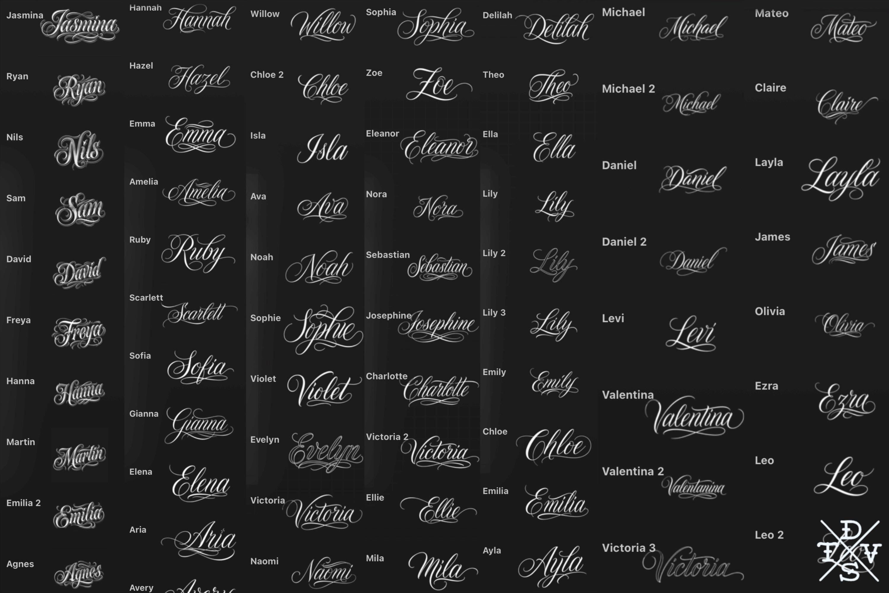 Procreate Tattoo Lettering Kit, Chicano Blackletter Fonts, 1200+ Stamps & Brushes