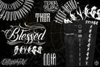 Procreate Tattoo Lettering Kit, Chicano Blackletter Fonts, 1200+ Stamps & Brushes