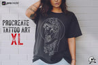 Procreate Traditional tattoo art XL, 600+ designs drawn by handmade ( digital download for Procreate )