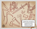 Traditional Tattoo Toolkit for Procreate, Build Your Own Designs, American Traditional Flash Brush Set