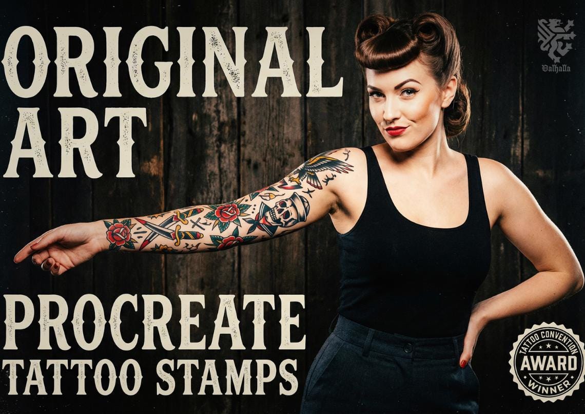 Traditional vol.5, 115+ tattoo ideas, outlined traditional stencils, made in Sweden