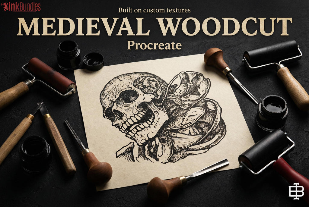 Procreate, Medieval Ink ~ 235+ custom made brushes inspired by the dark ages
