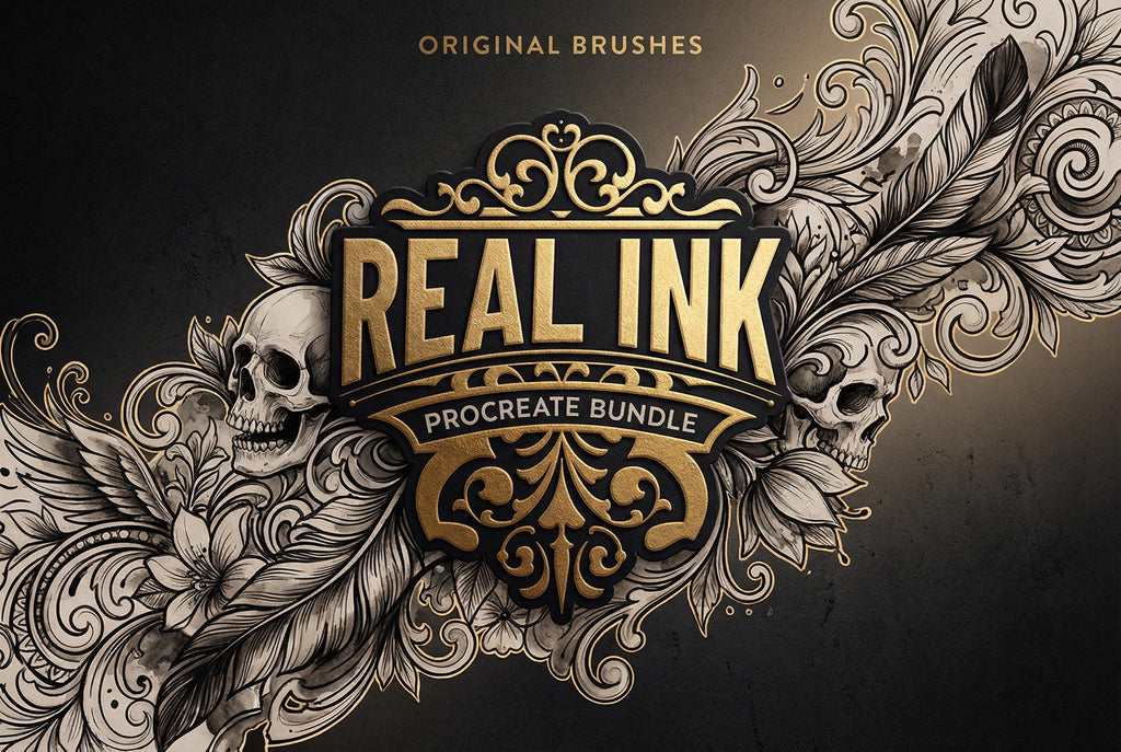Procreate, Real Ink, custom brushes, canvases & textures