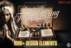 Procreate, Custom Tattoo Lettering Vol.2 / XL bundle 1000+ design elements for Procreate