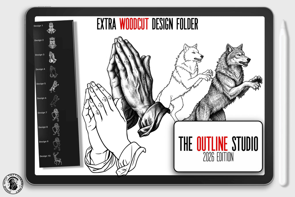 Procreate Brush Bundle: Outline Studio, Real Ink & Penmanship Brushes ( digital download )