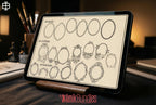 Procreate, Tattoo Frame kit ~ 140+ elements