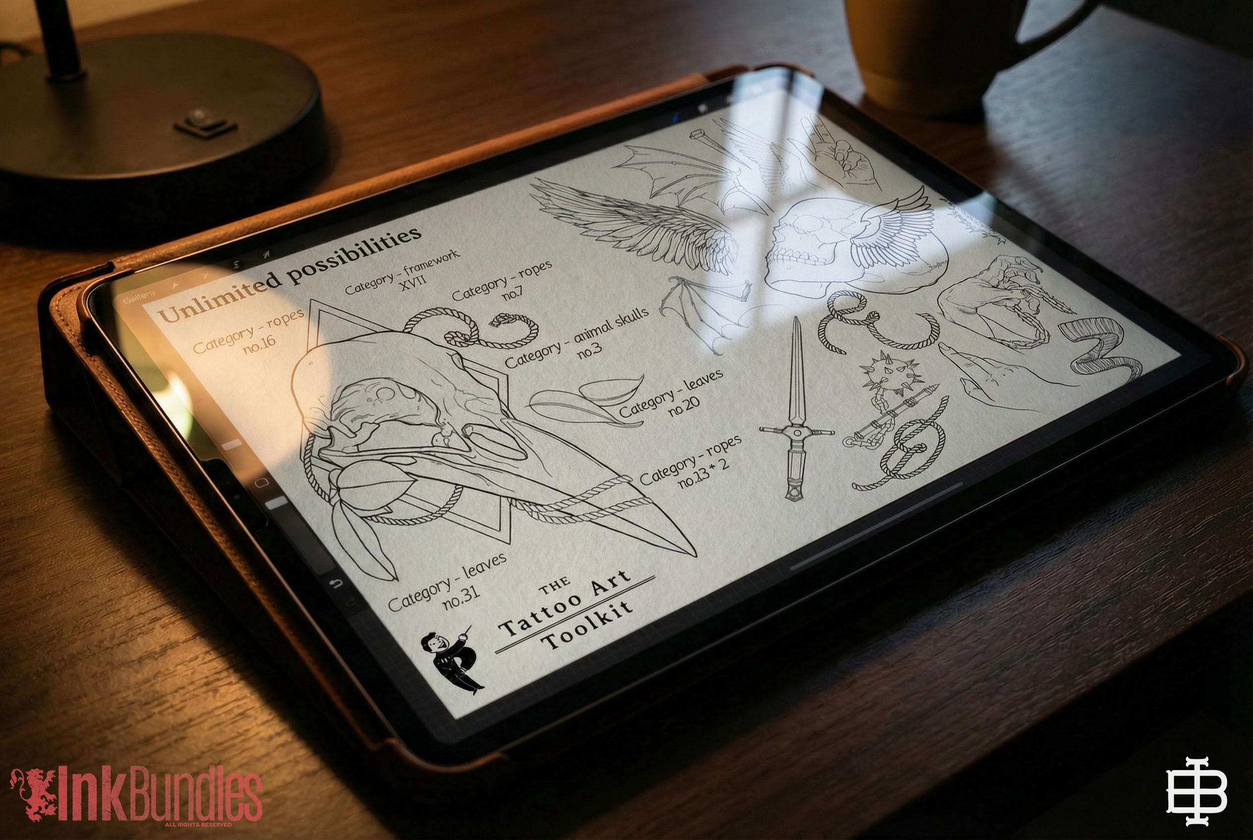 The Tattoo Art Toolkit: 1000+ Custom Stamps & Brushes (Digital Download)