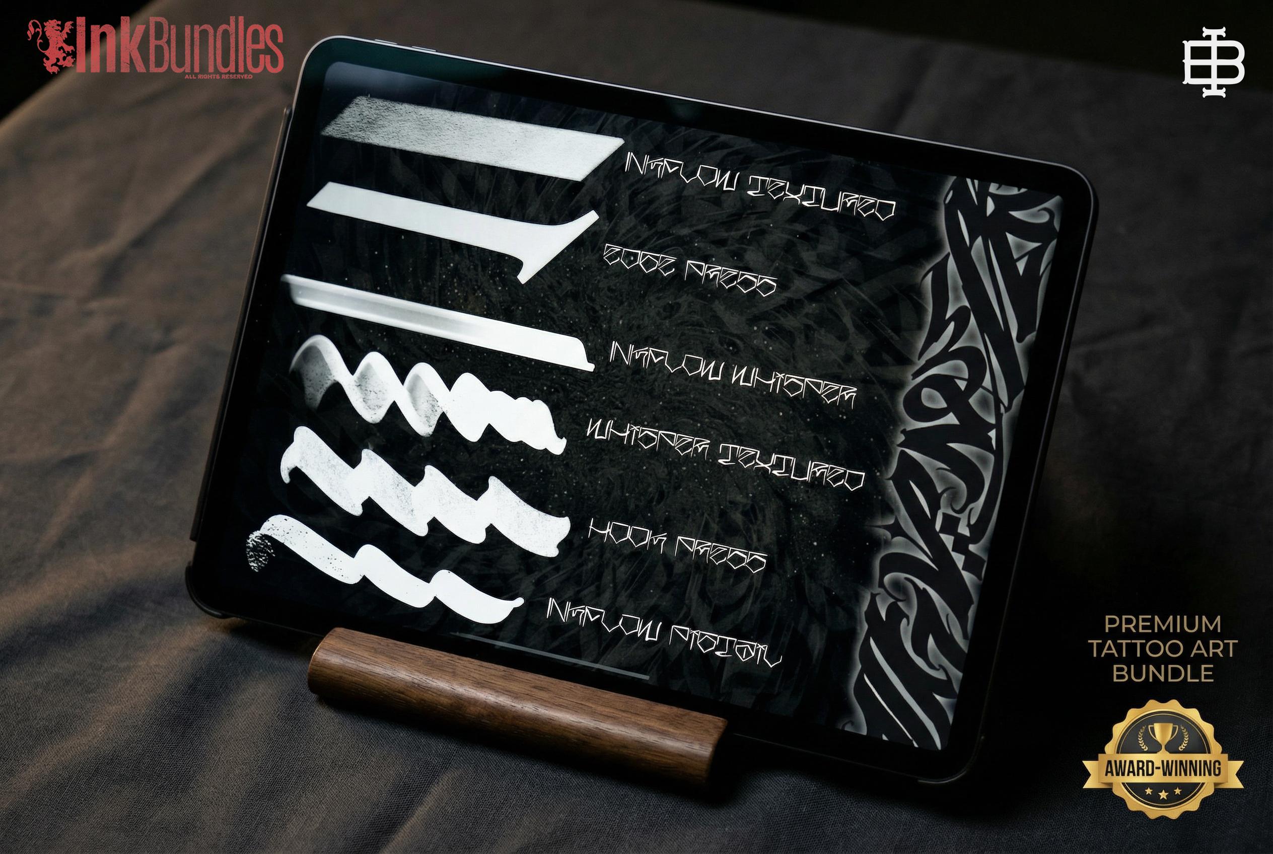 Blackletter Procreate Brushes: Gothic Calligraphy, Tattoo Lettering