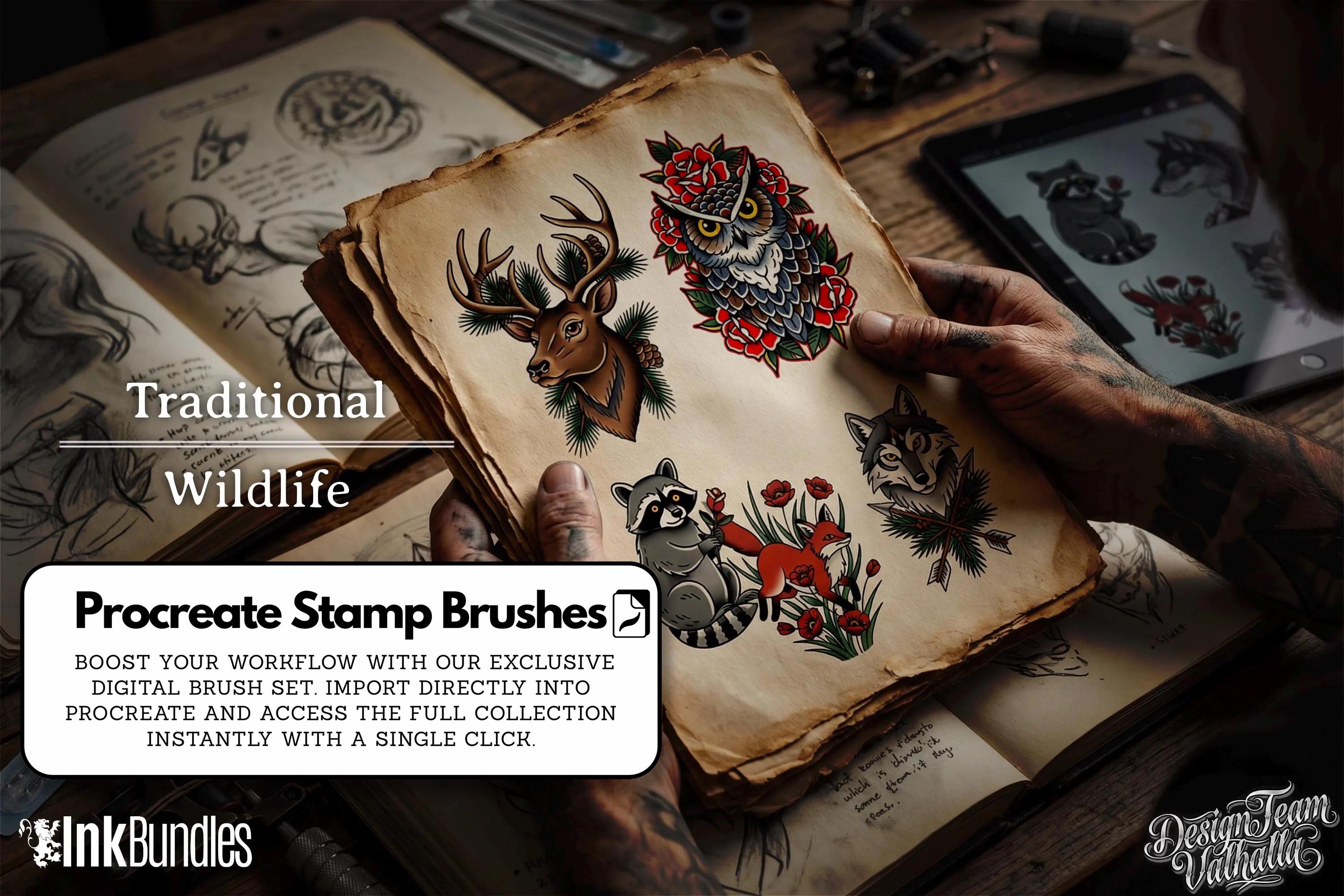 Procreate, Traditional wildlife (Digital Download)