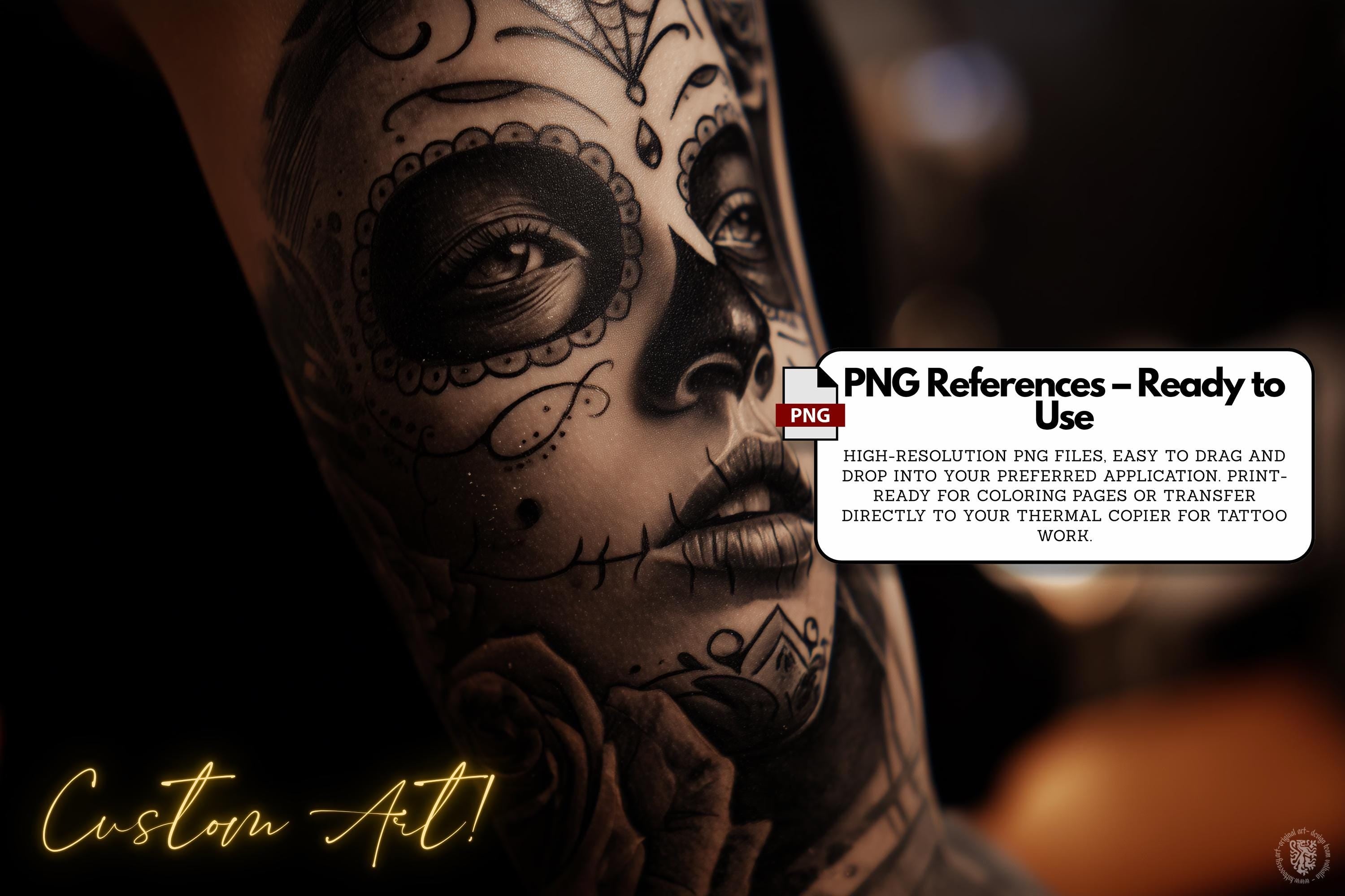 Neo-traditional flowers 1 - custom art, digital download Procreate/Photoshop/vector Stencils