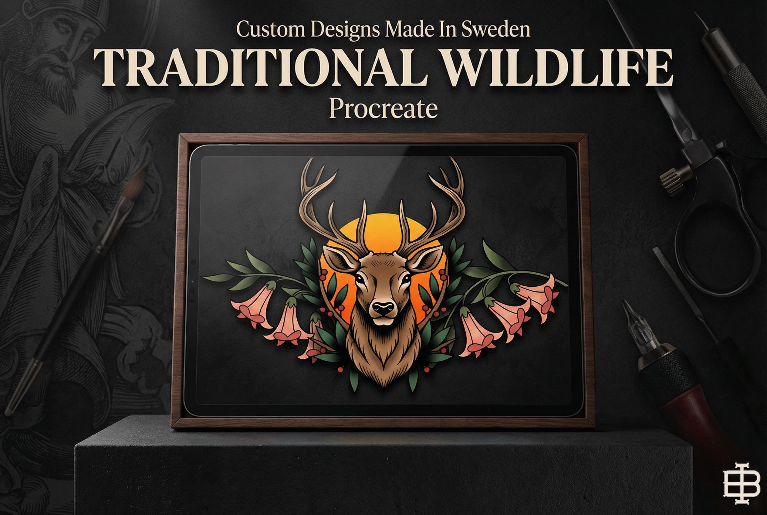 Procreate, Traditional wildlife (Digital Download)