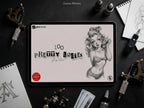 Drawing Pretty Ladies, 100+ Cartoon pinups, Procreate stamps and pdf