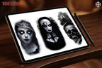 Cryptic Canvas ~ 100+ unique Horror references for Procreate