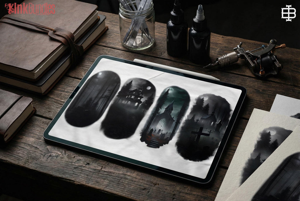 Cryptic Canvas ~ 100+ unique Horror references for Procreate