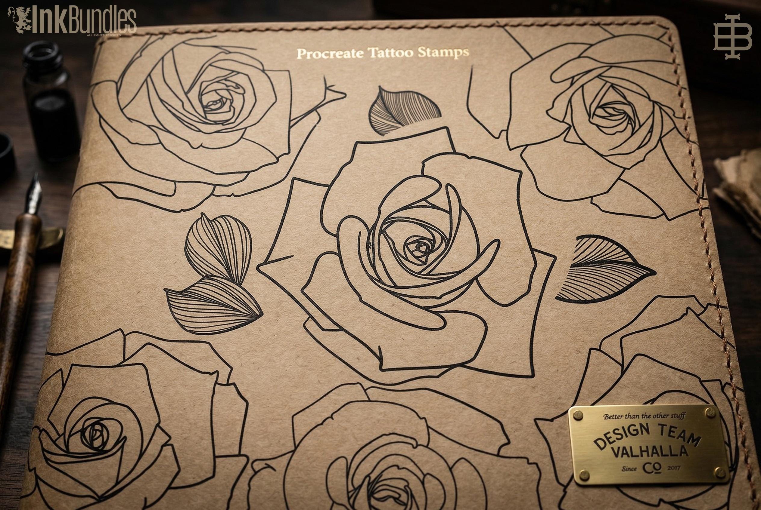 Procreate Tattoo Stamps Brush Set: 3000+ Artist Essentials - PNG & Brushes
