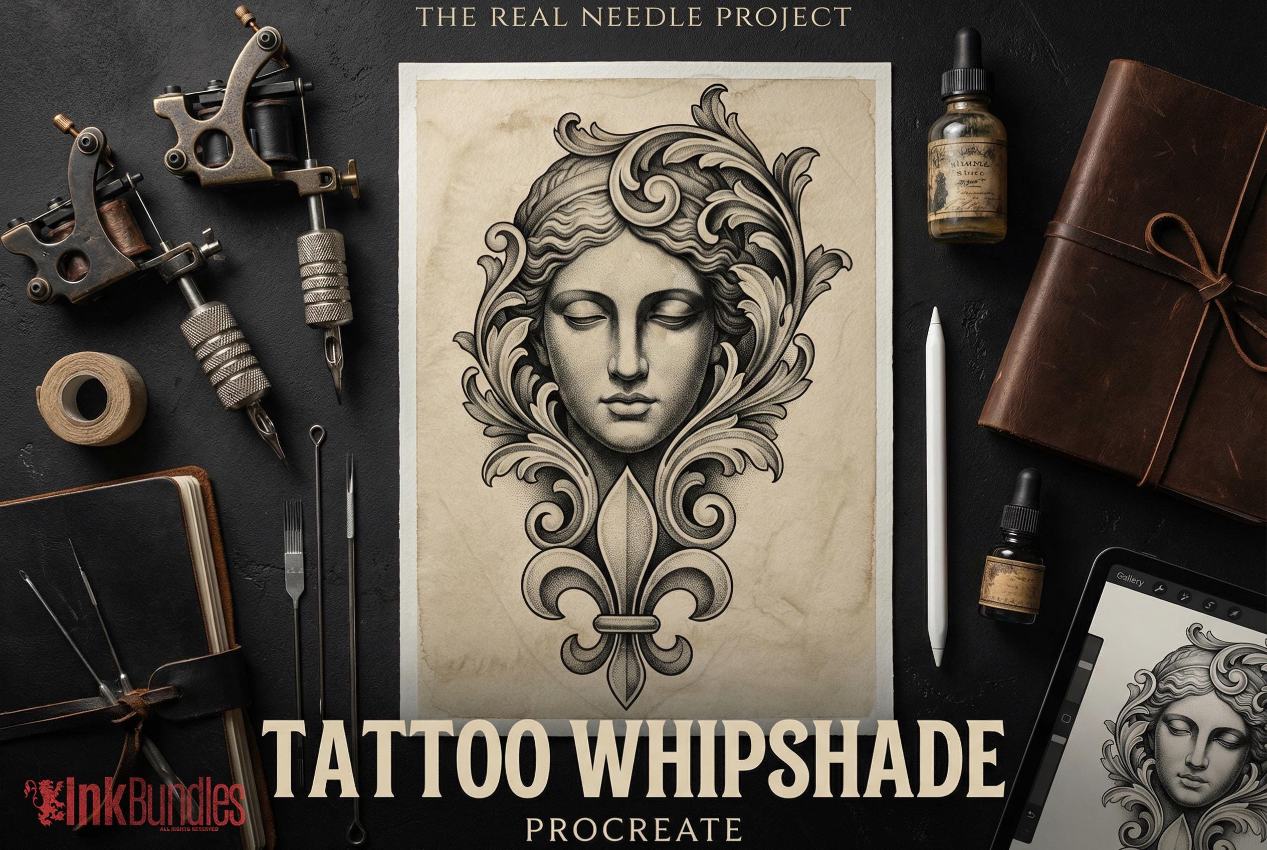 Procreate Tattoo Brushes: The Real Needles - 80+ Custom Brush Set