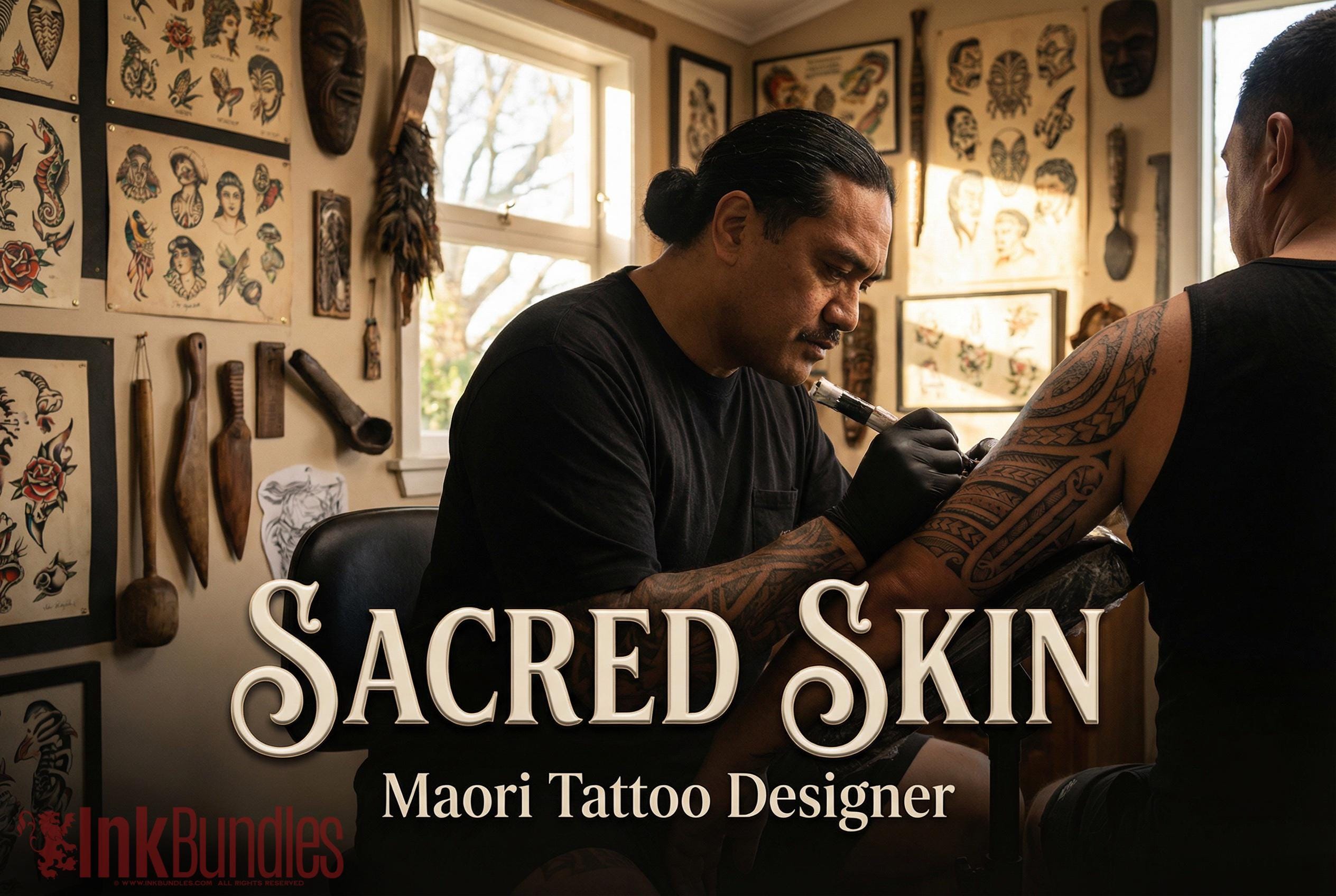Procreate Tattoo Brushes: Polynesian & Maori Tribal Art Stamps + PNG Bundle