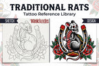 Traditional Rats - custom art | Tattoo Stencils | Flash designs