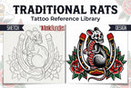 Traditional Rats - custom art | Tattoo Stencils | Flash designs