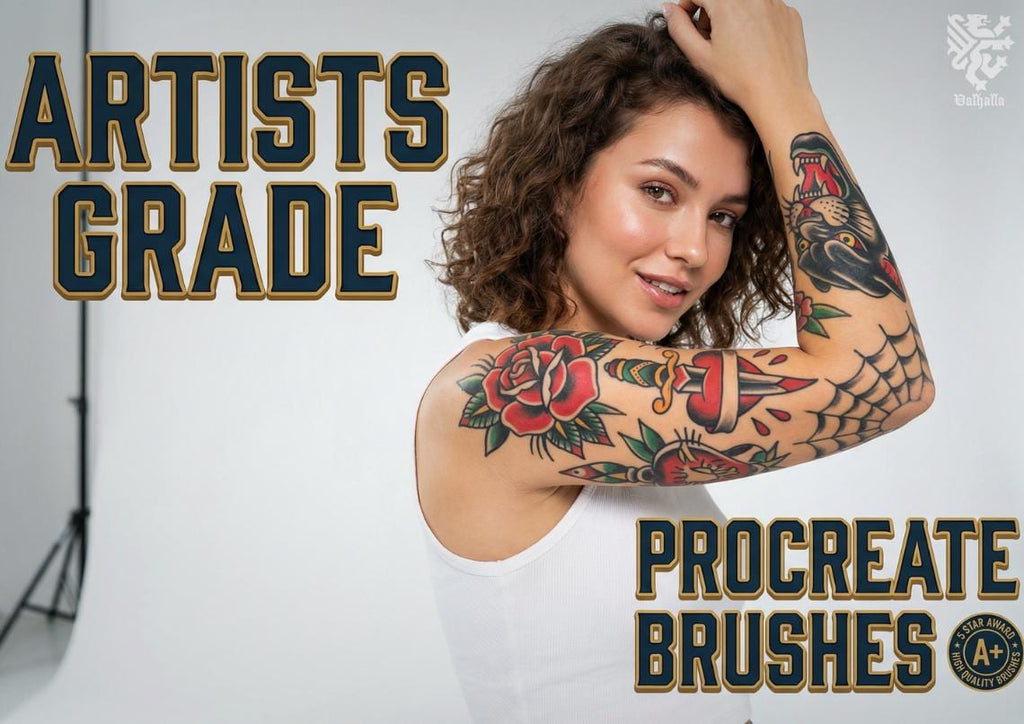 Procreate Stipple Brushes: 62 Custom Tattoo Shaders (Digital Download)