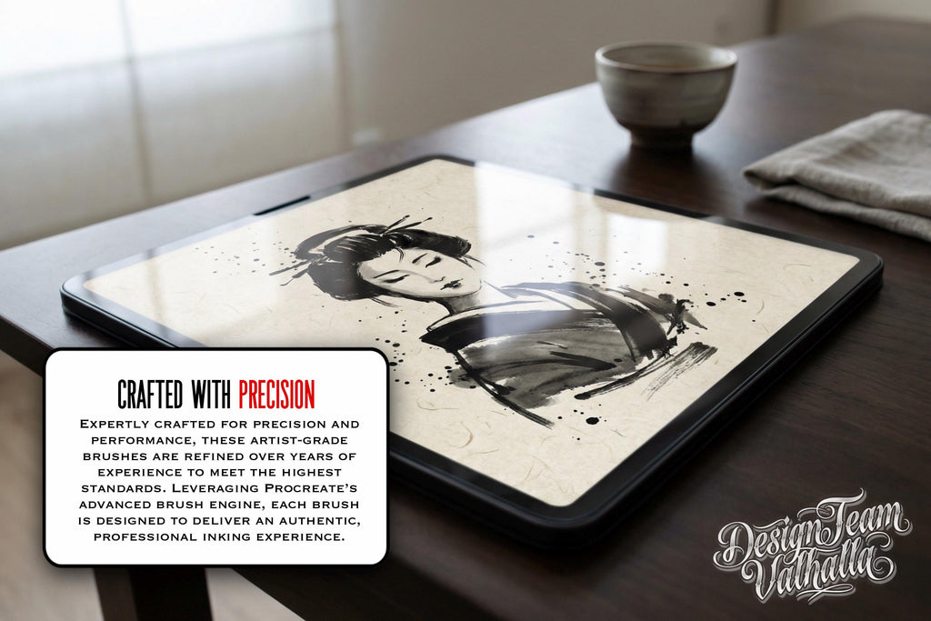 Japanese Calligraphy, custom made brushes for Procreate