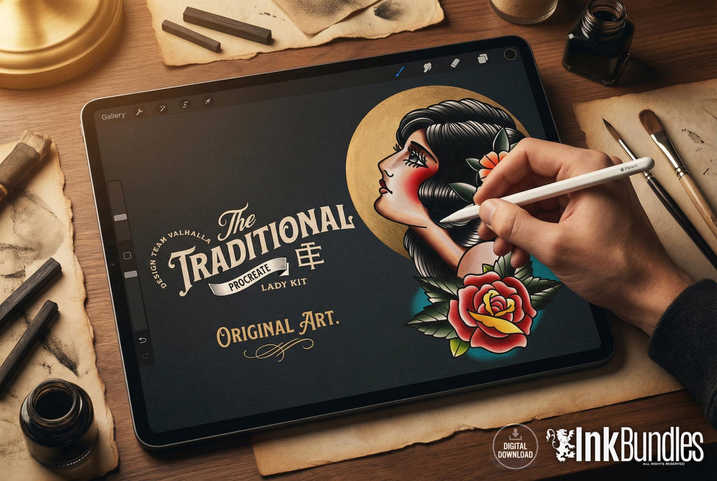 Procreate ~ The traditional lady diy kit