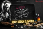 Procreate, Custom Tattoo Lettering Vol.2 / XL bundle 1000+ design elements for Procreate